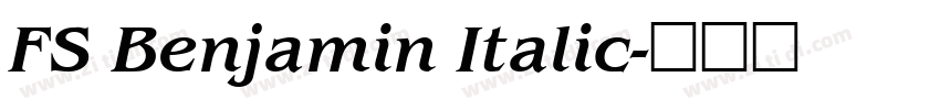 FS Benjamin Italic字体转换 FS Benjamin Italic字体转换